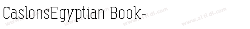 CaslonsEgyptian Book字体转换